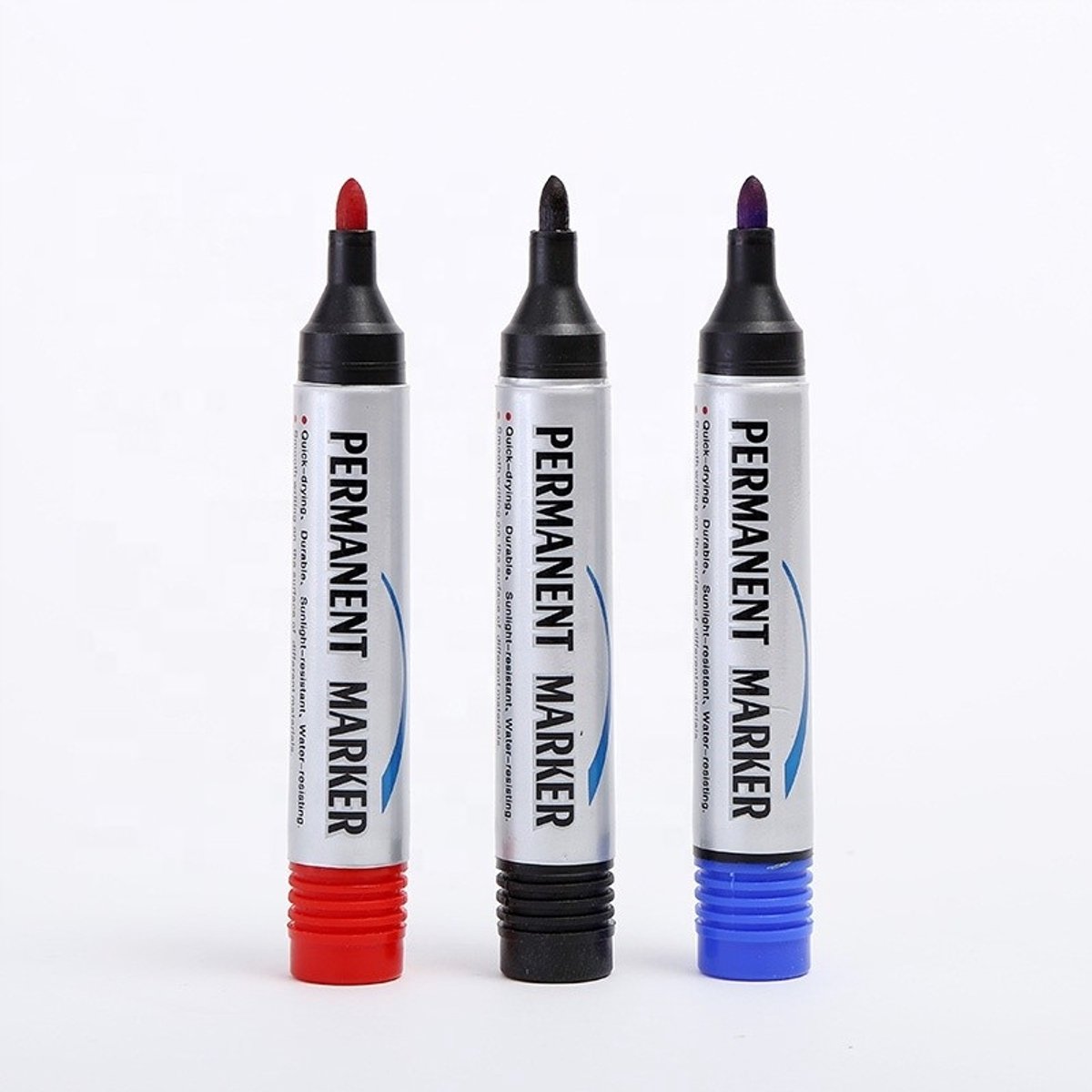 Blauwe permanente marker, waterdicht, 1-3mm punt