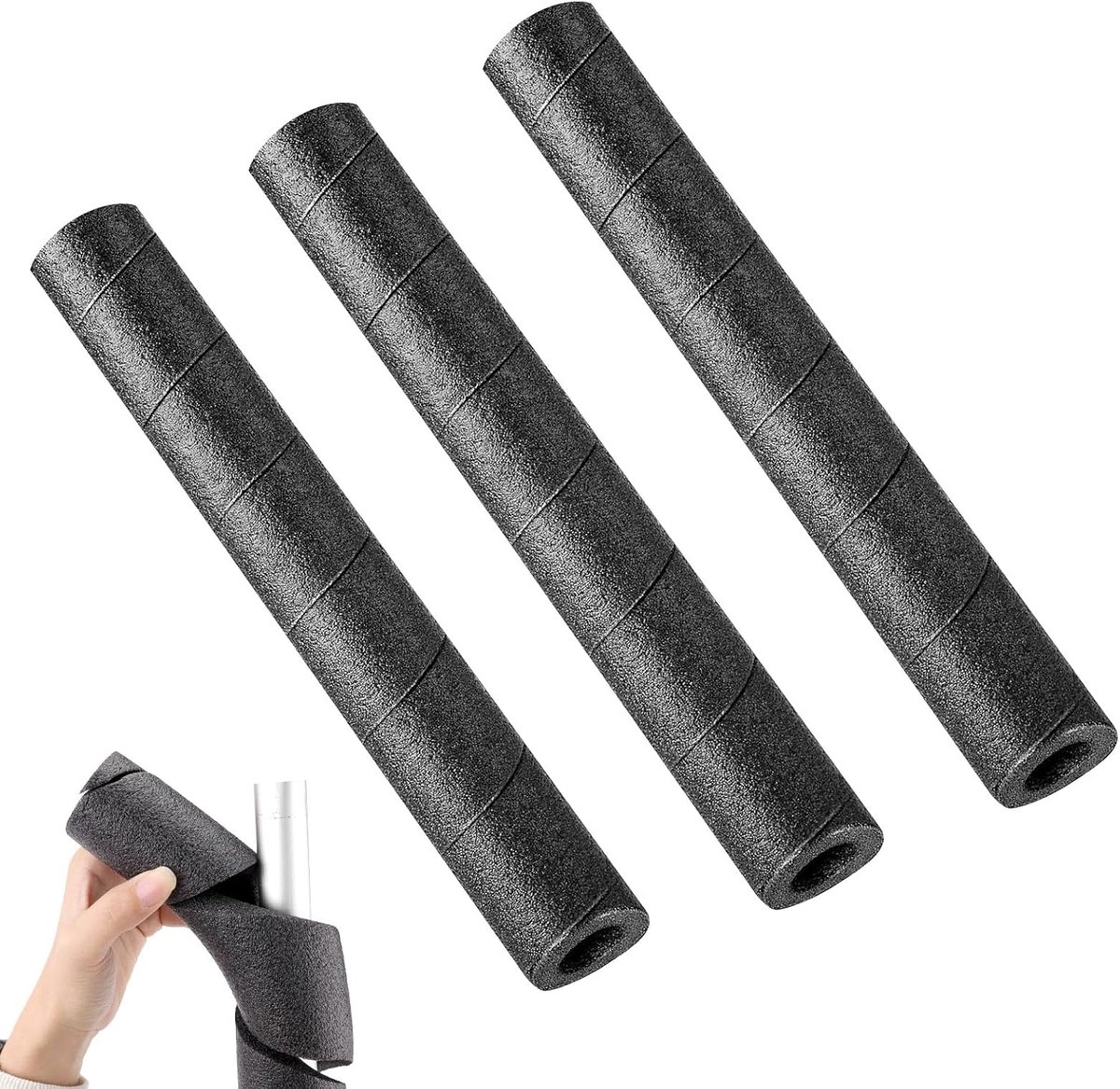 Zwembadnoedels 40 cm - Zacht zwart schuim - Multifunctionele buisbescherming - Ideaal voor zwembadgebruik - ShopVlot