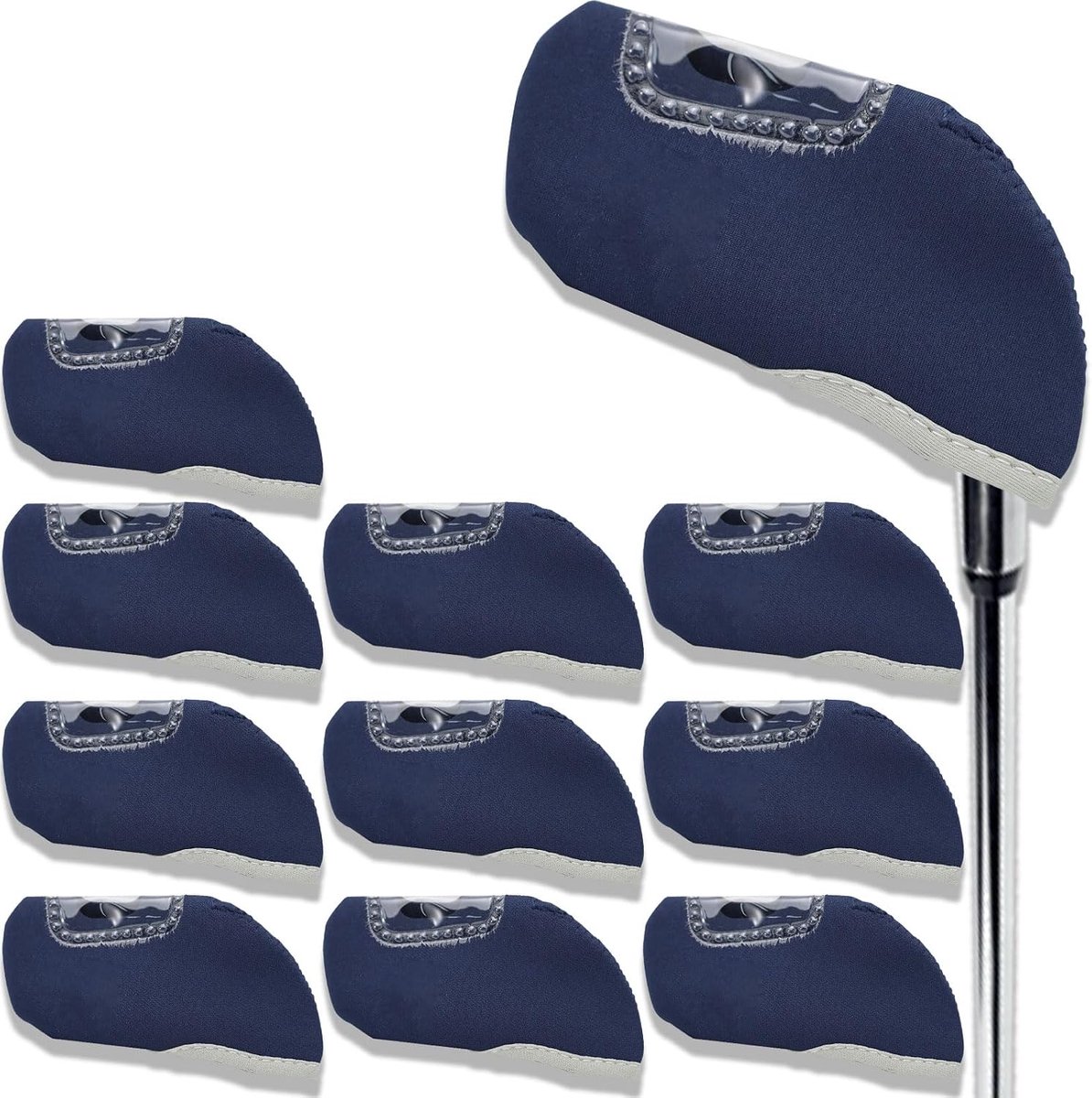 Golf Covers Set van 10 - Wedge Heel - Duidelijke Venster voor Makkelijke Identificatie - Ideaal voor Golf Beginners - ShopVlot