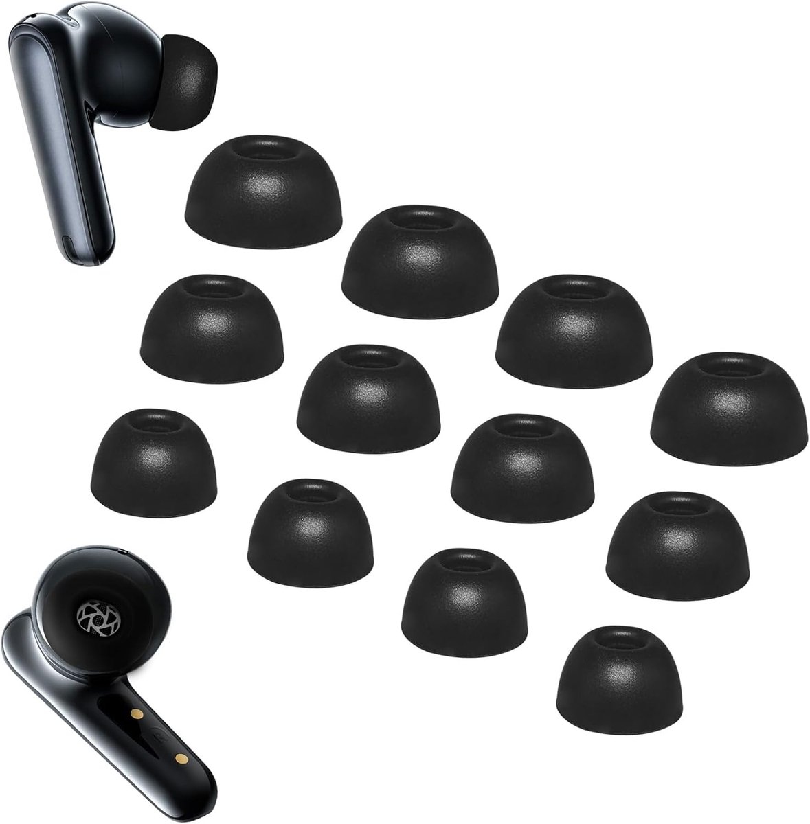 Vervangende oordopjes voor earbuds - 6 paar silicone - flexibel en anti-slip - optimale geluidsisolatie - ShopVlot