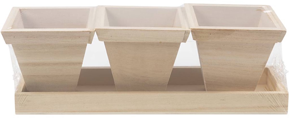 Bloempotten set, afm 27x9x9 cm, 1 set