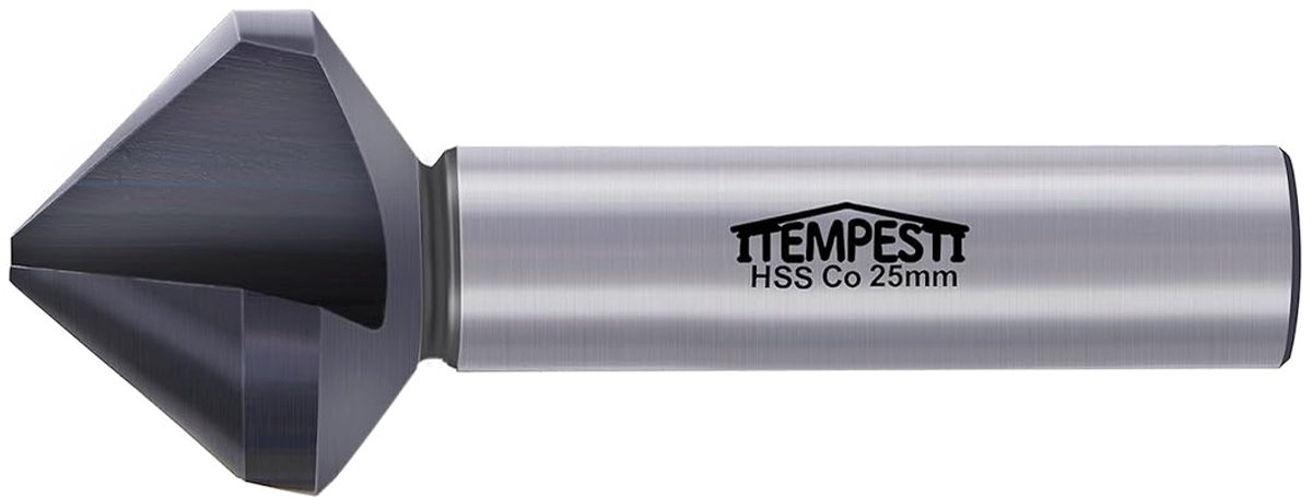 Cone countersink 90° Ø 25 mm - M35 met TiAlN coating - robuust en hittebestendig - ideaal voor roestvrij staal - ShopVlot