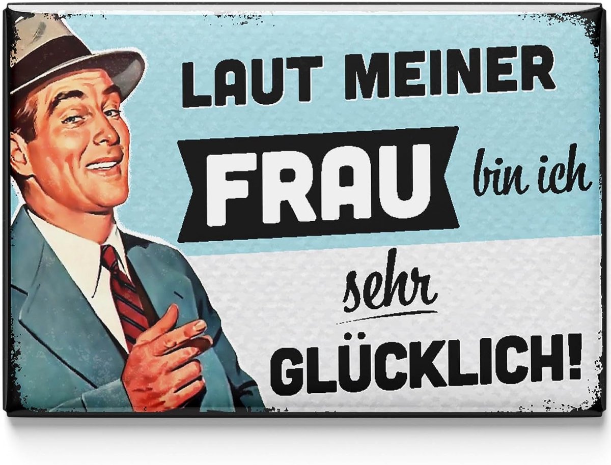 Fridge magnets grappig 8 x 5,5 cm - retro ontwerpen - met leuke teksten - breng vreugde in je keuken - ShopVlot