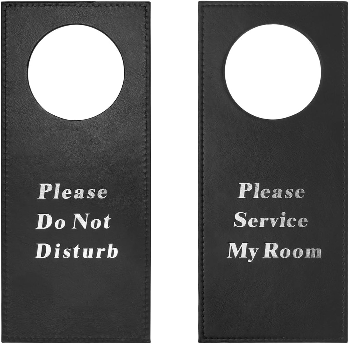 Deurhanger Do Not Disturb - PU Lederen Kwaliteit - Set van 2 - Voor rust en privacy - ShopVlot