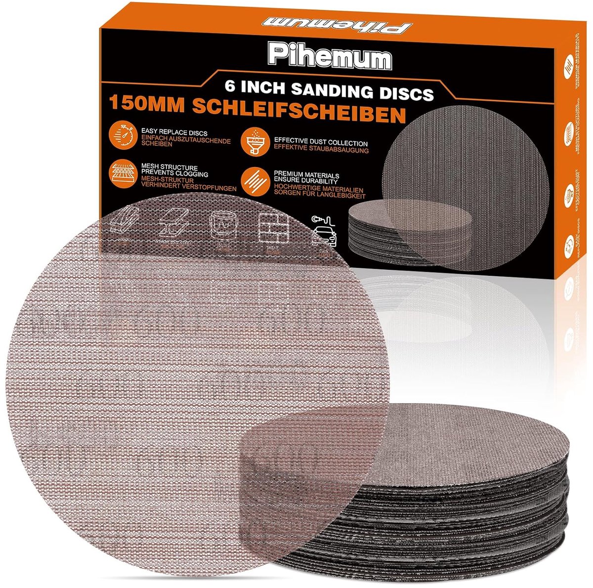 Schuurschijven 150 mm - korrel 600 - gaasconstructie - uitstekende stofafvoer - ShopVlot