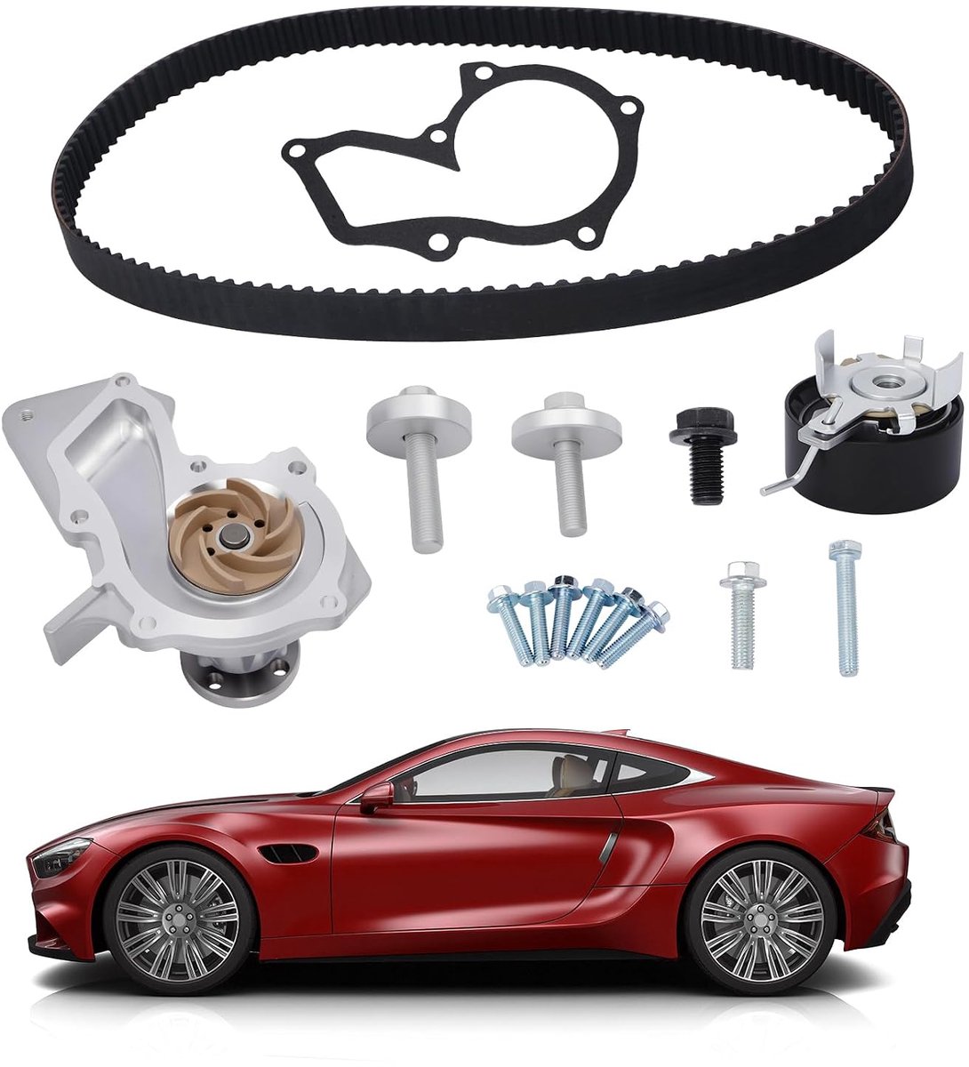 Distributieriem met waterpomp - Compatibel met Alfa Romeo Fiat Lancia Opel - Onderdeelnummer TCK6 - ShopVlot