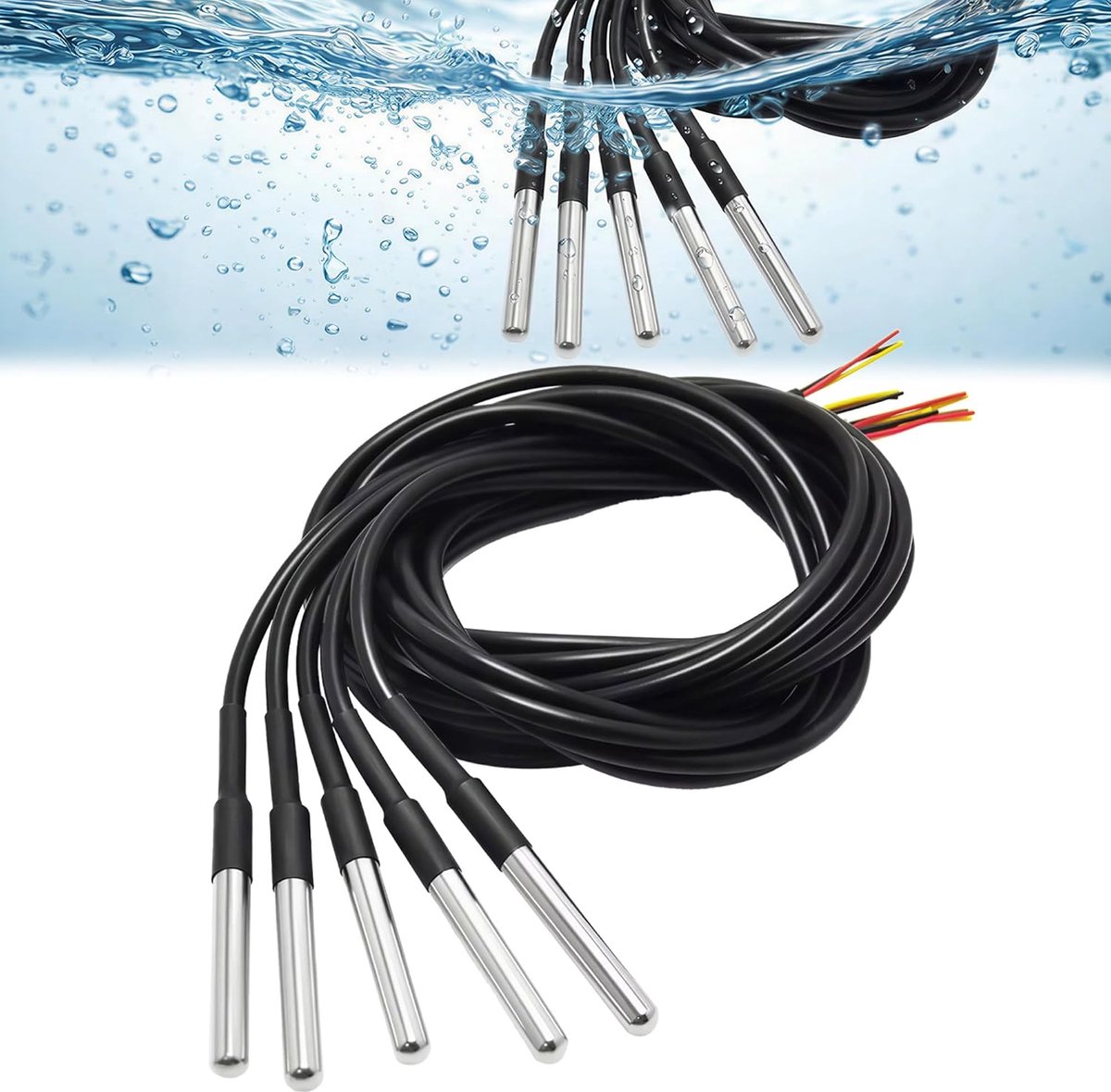 Temperatuursensor probe 5m - roestvrij staal - waterproof - precisie met Arduino en Raspberry Pi - ShopVlot