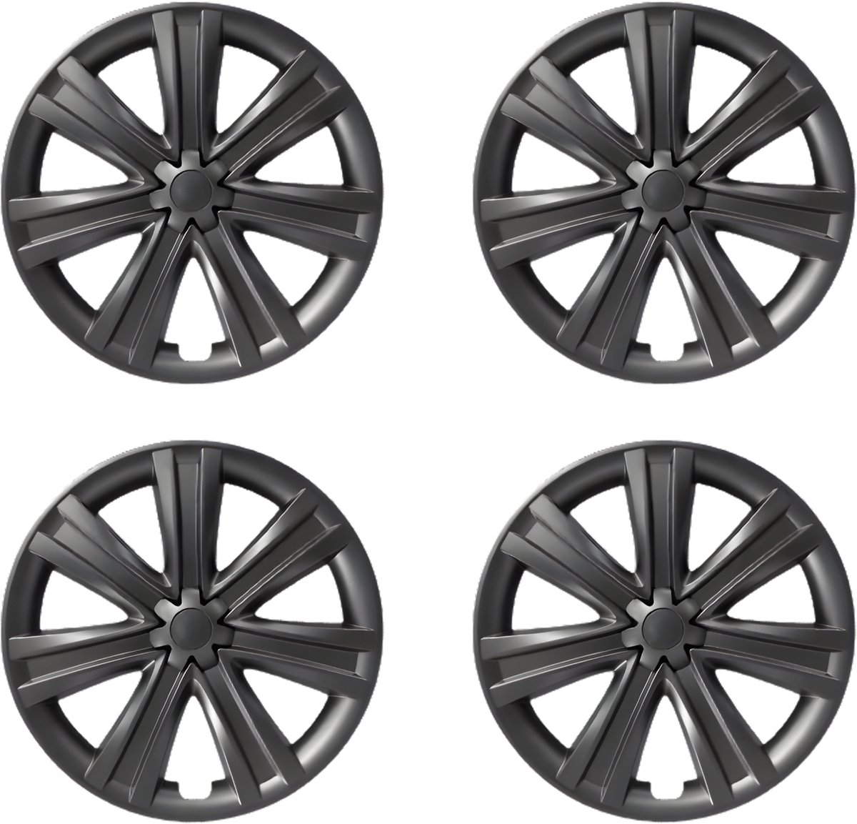 Wielnaafdoppen 19 Inch Set 4 Stuks - Velgen - Tesla Model Y 2020-2024 Arachnid Mat Zwart - Auto Accessoires