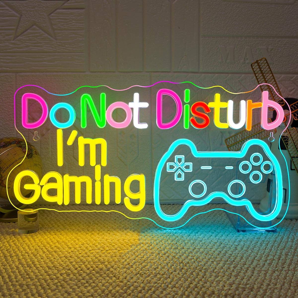 Neon sign gaming - Do not disturb - sfeervolle verlichting - perfect voor gamers - ShopVlot