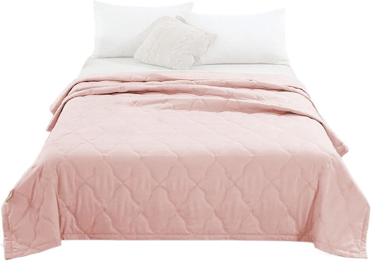 Koele Deken - Nachtdeken Verkoelend - Comfortabele Slaap - Tweezijdig IJsverkoelend - 150x200 cm - Roze