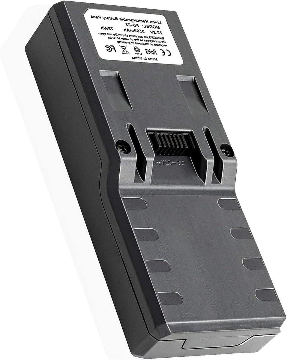 Stofzuiger Accu - Reservebatterij Vervangend - Schoonmaken Huis - Hoge Capaciteit - 3500 mAh - Grijs