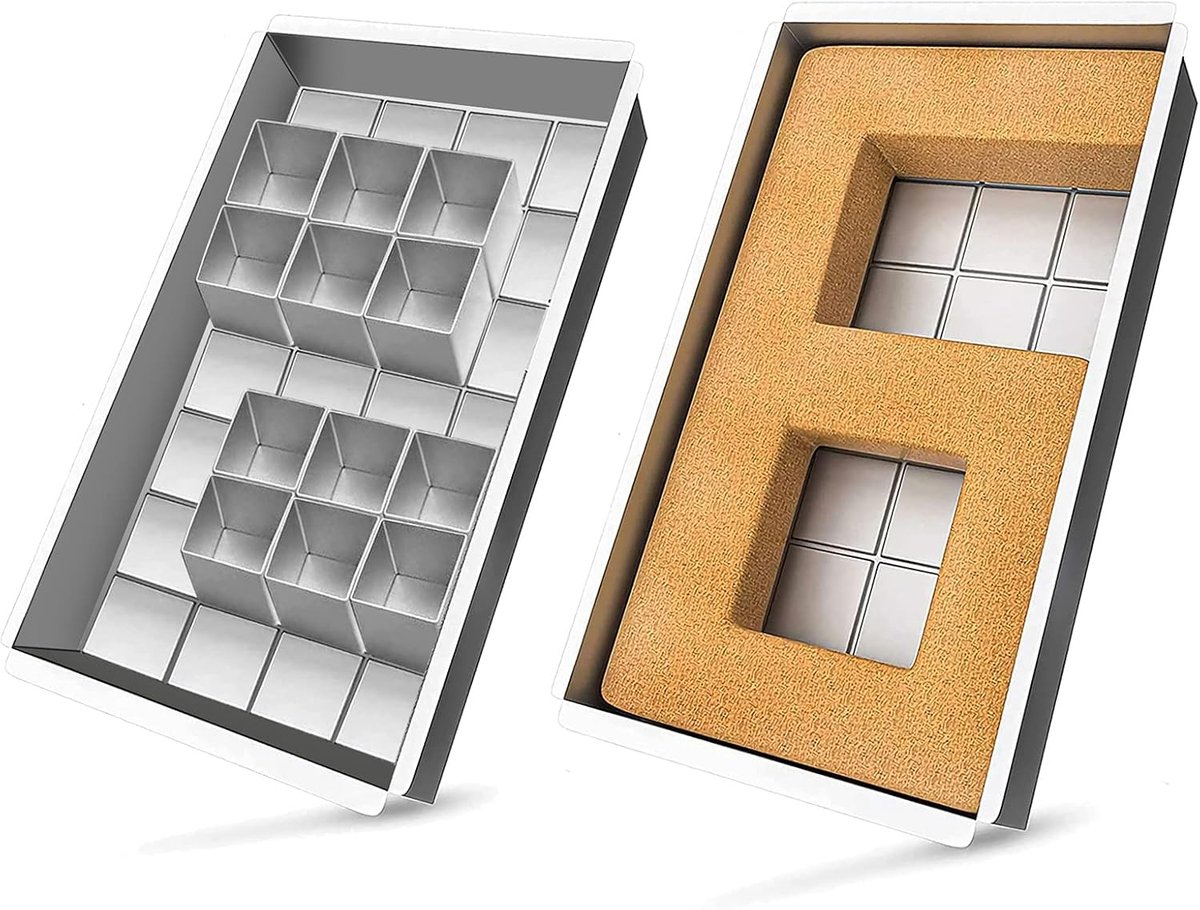 Bakvorm met cijfers en letters - Aluminium rechthoekig - Verstelbare cakevorm - Perfect voor verjaardagen - SnelShoppen