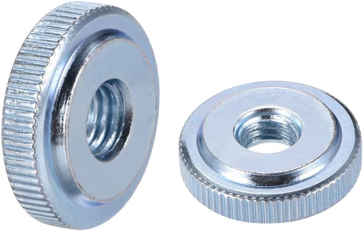 Map kartelmoeren M10 vrouwelijk schroefdraad type Slim nikkel 5 stuks M10x1.5mm, 5 Pcs Zinc Plated