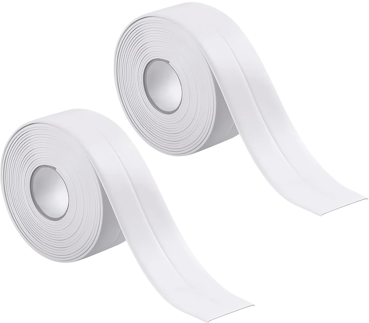 2 rollen afdichtingstape, zelfklevend, 38 mm x 3,2 m, pvc-afdichtingstape, waterdicht, raamafdichting, voegenafdichtingstape, douche voor keuken, badkamer, toilet meer, wit