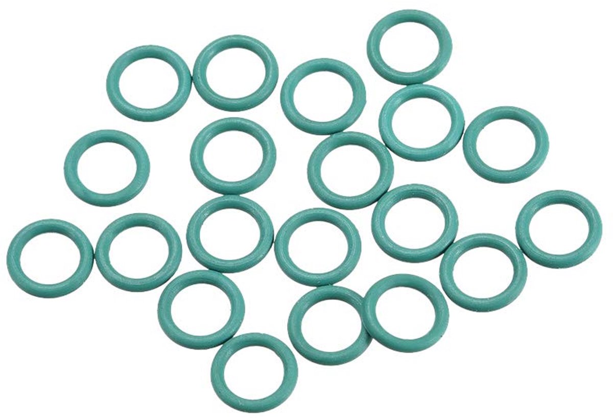 O-ringen afdichting FKM voor machine-installatie 6 mm OD ronde vorm oliedicht 1 breedte groen