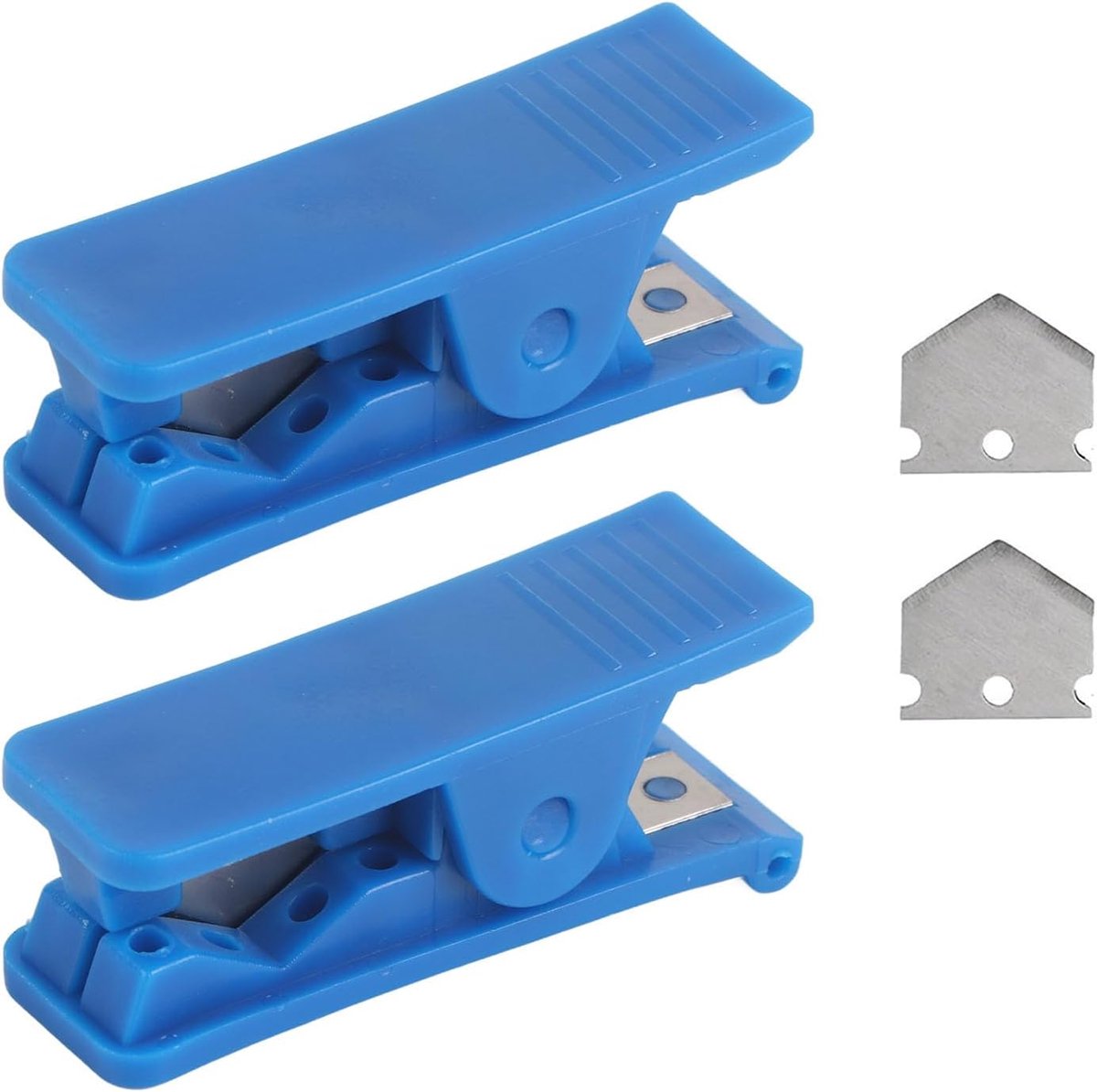 Pijpsnijder Set, 2 Stuks Ratel Buissnijder voor PVC, PU, Nylon Plastic, Sanitair Gereedschap met Slangsnijfunctie
