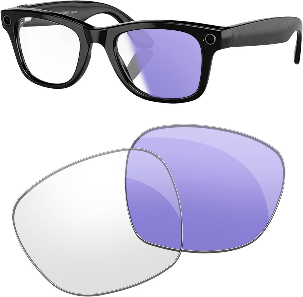 Lenzen Vervanging voor Ray-Ban Meta Wayfarer RW4006 50mm Zonnebril Geen Gepolariseerd