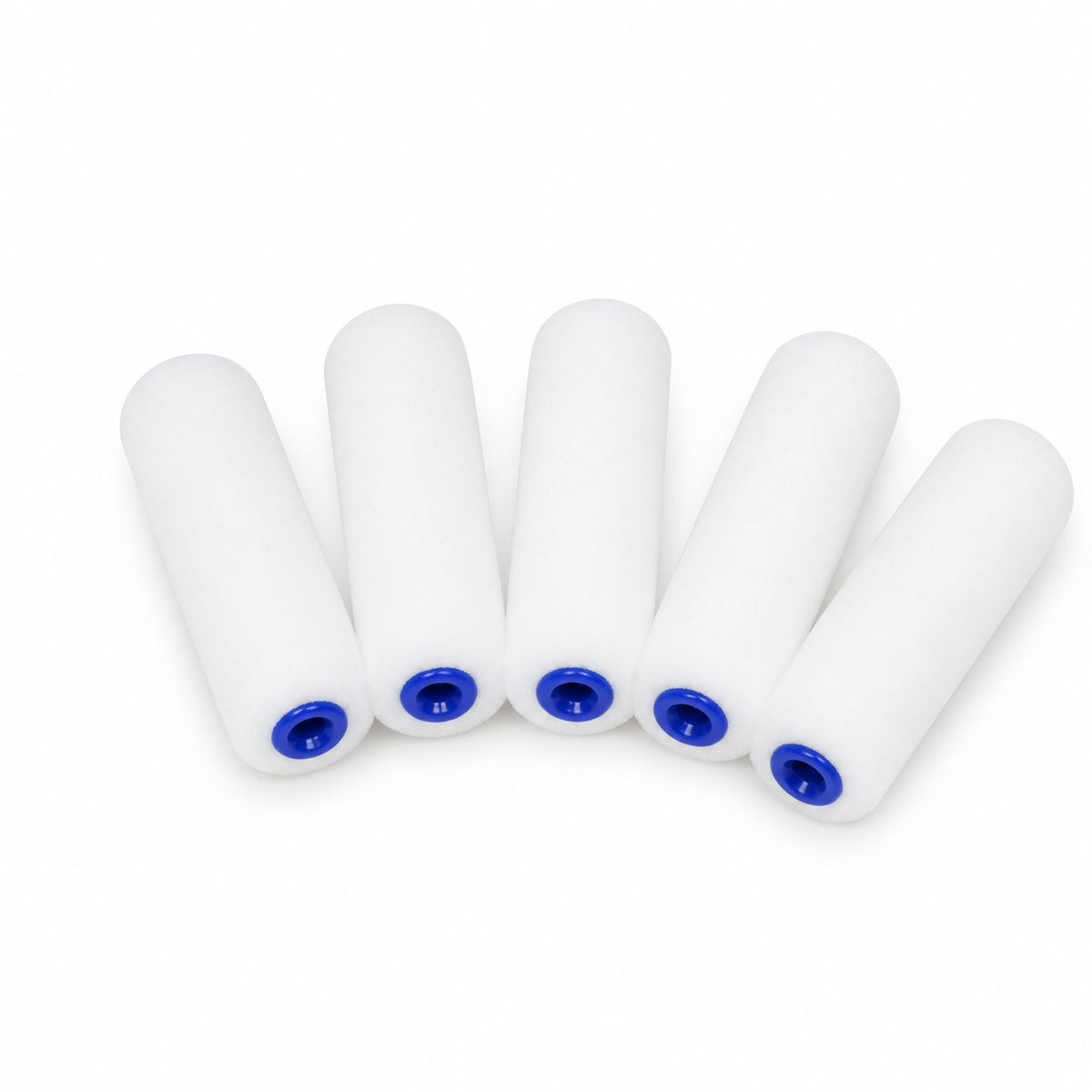 Foam Lakrollers 10,5 cm - 5-delige Set - Voor Watergedragen Verf - Wit