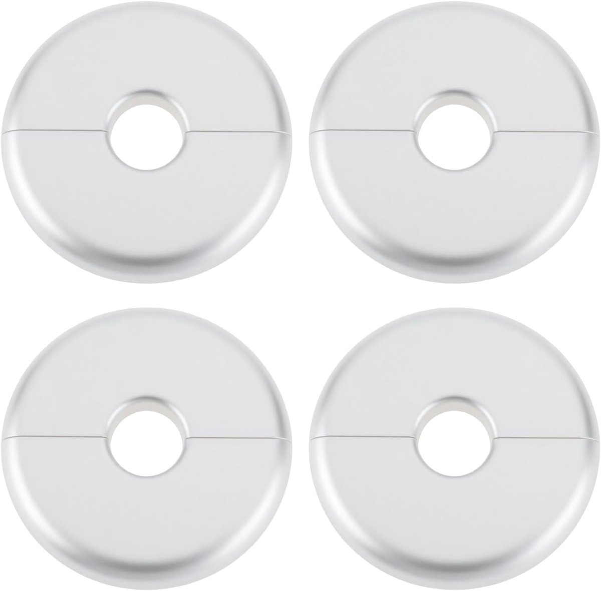 4 stks 16mm Radiator Pijp Cover Kraag, 70mm Diameter, voor Radiator Muur Pijp Buis Decoratie, Zilver