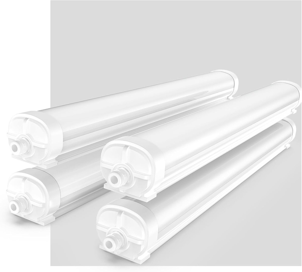 4 Pak LED TL Armatuur 60CM 18W 2550LM Werkplaats 4000K Lampe LED IP65 Waterdichte Geschikt voor kantoor, garage, magazijn, werkplaats, badkamer enz.