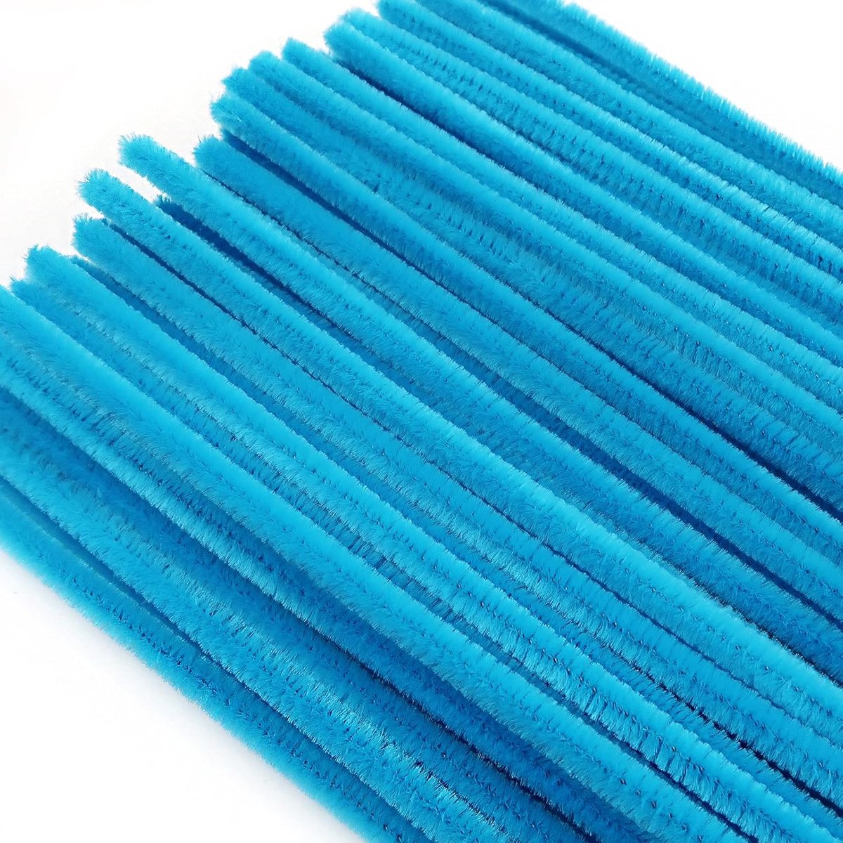 100 stuks Pijpenragers Hemelsblauw Chenilledraad Pijpenragers om te Knutselen 30 cm Buigpluche Knutseldraad voor doe-het-zelf Decoratief Handwerk