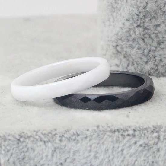 Klassieke verlovingsring voor dames, keramiek, 60 mm, Keramiek — afbeelding 2