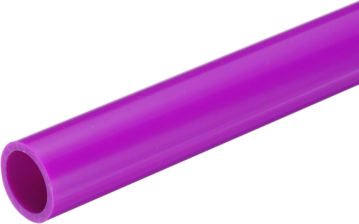 Pvc-buis, diameter 16 mm, lengte 0,2 m, ronde kunststof buis voor tuin, aquarium, waterleiding, kabelgoot, ventilatiebuis (paars)