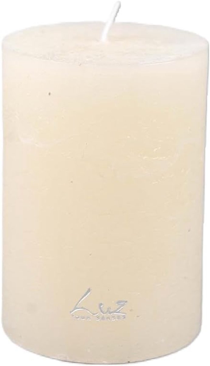 Stompkaars wit-aspergewit D 7 cm H 10 cm - per 2 stuks - sfeervol - perfect voor elke gelegenheid - SnelShoppen
