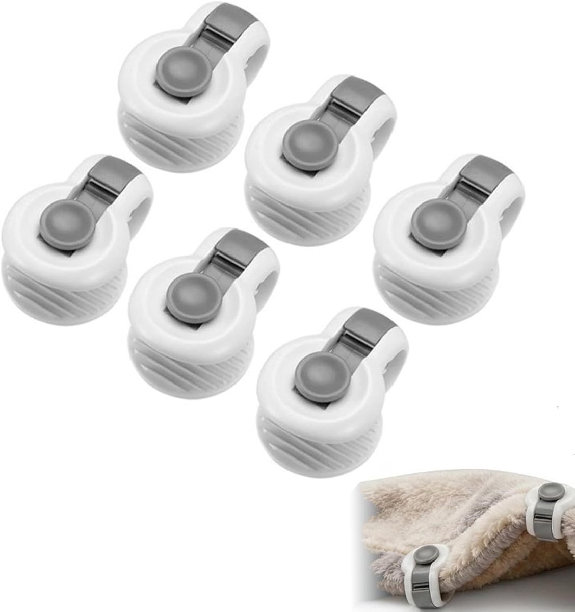 Geen pinnen Dekbedclips Dekbedclips Bevestigingsmiddelen Klikken Keuken Hoek op zijn plaats houden Quiltfixeer Anti-verplaatsing Beddengoedaccessoires