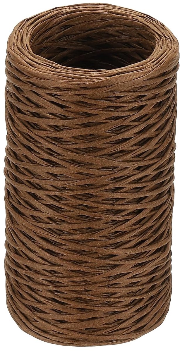Draad, wikkelgaren, 1 mm bloemendraad, rankenbinddraad, rustieke knutseldraad voor doe-het-zelfprojecten, boeket, krans, geschenkverpakking, bruiloftsdecoratie, bruin