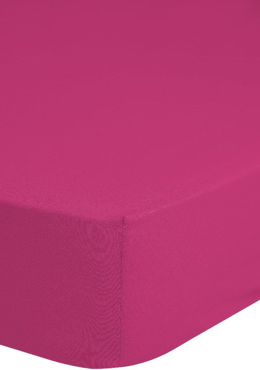 Morning Hoeslaken Jersey Katoen Stretch 30cm Hoge Hoek - pink 180x220cm