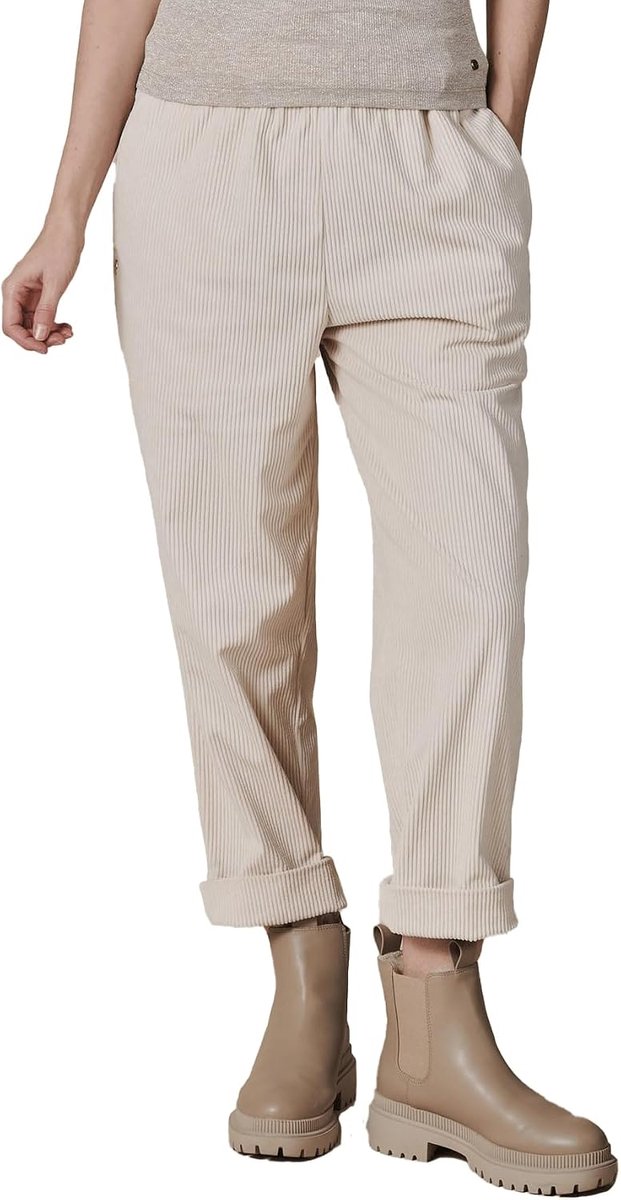corduroy broek Zhpia corduroy in crèmewit - N424981-N1002