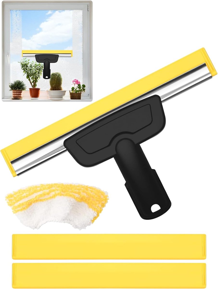 Raamsproeier voor Kärcher stoomreiniger met microvezel doekset, raamafzetstuk, accessoires voor Kärcher SC1/SC2/SC3/SC4/SC5/CTK10/20 EasyFix Deluxe, reiniging van glas, ramen en spiegels