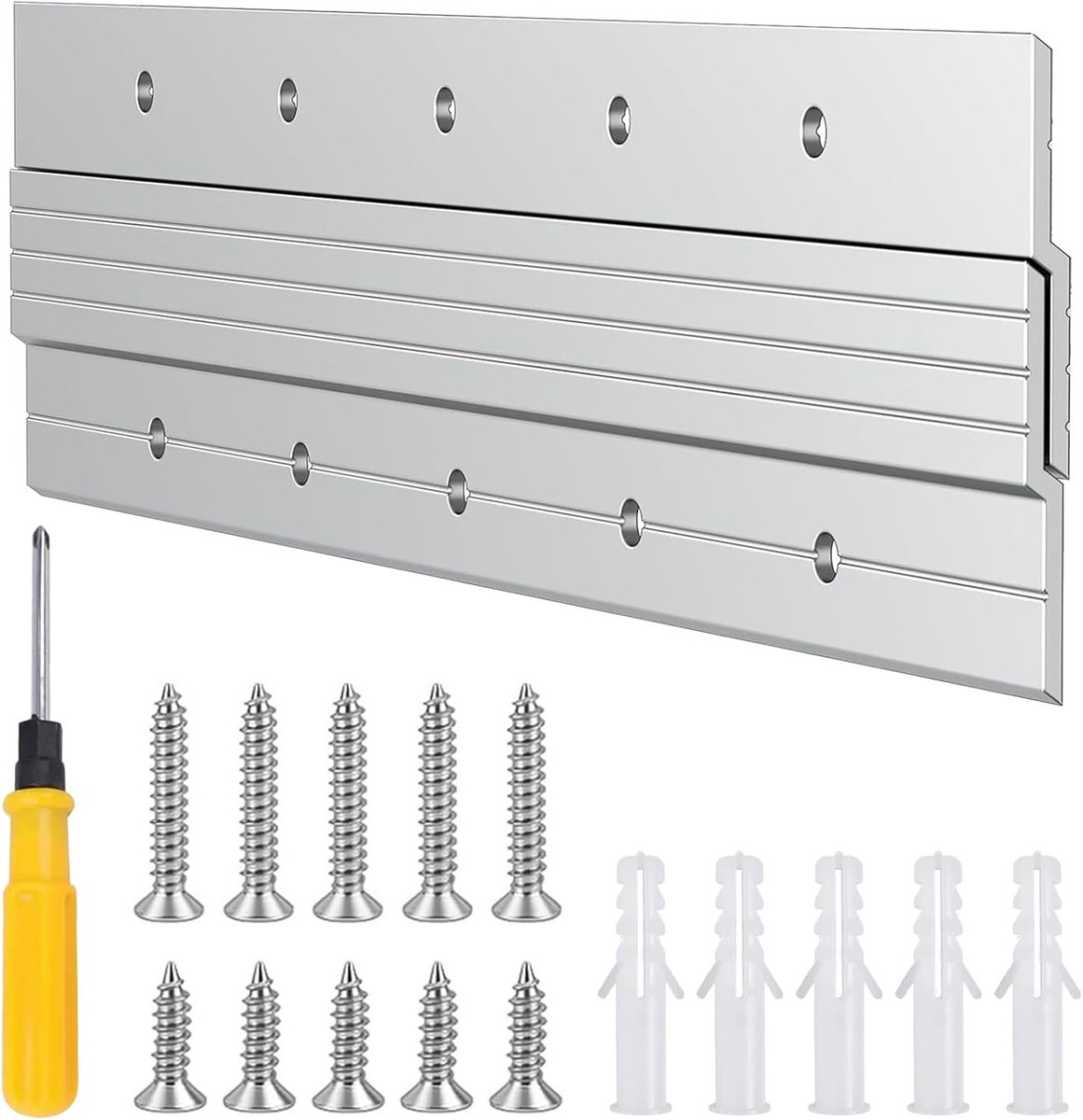 1 paar Z-klemmen voor zware belasting, 30,5 cm, Z-klemmen om op te hangen met schroeven en schroevendraaier voor zwaar frame, hoofdeinde, spiegel