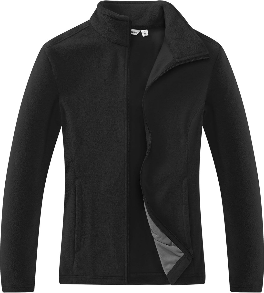 33,000ft Fleecejack voor dames met doorlopende ritssluiting, opstaande kraag, licht, antistatisch, outdoor damesjack voor wandelen en vrije tijd