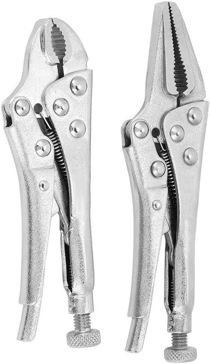 Griptang Gebogen Bankschroef Handgreep Set met Zelfsluitende Functie - 2 stuks