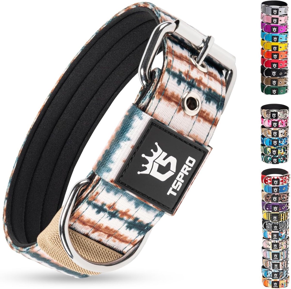 Hondenhalsband 3,8 cm breed - robuust met metalen gesp - verstelbaar en stabiel - ideaal voor actieve honden - SnelShoppen