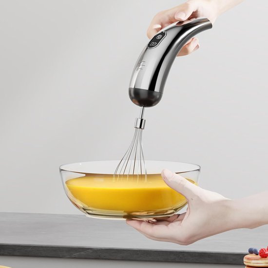 Elektrische Mixer - Draagbare Garde - Bakken en Koken - 5 Snelheidsstanden - 63 x 149 cm - Zilver Zwart — afbeelding 2