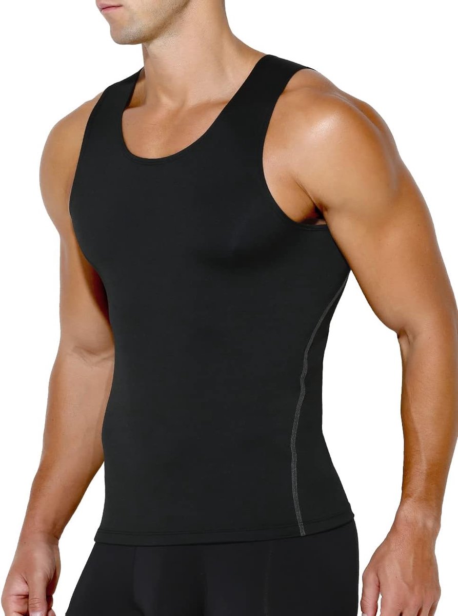 Kevin Athletic Onderhemd Heren Mouwloos Basislaag Tank Tops Compressie Functionele Shirts Sport Training Fitness