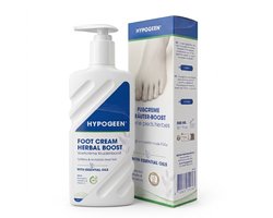 Hypogeen Kruidenboost Voetencrème - Voetcrème voor Droge en Vermoeide Voeten - Met 5% Ureum, Menthol, Eucalyptus & Rozemarijn - Verkoelend - Pompflacon 300 ml