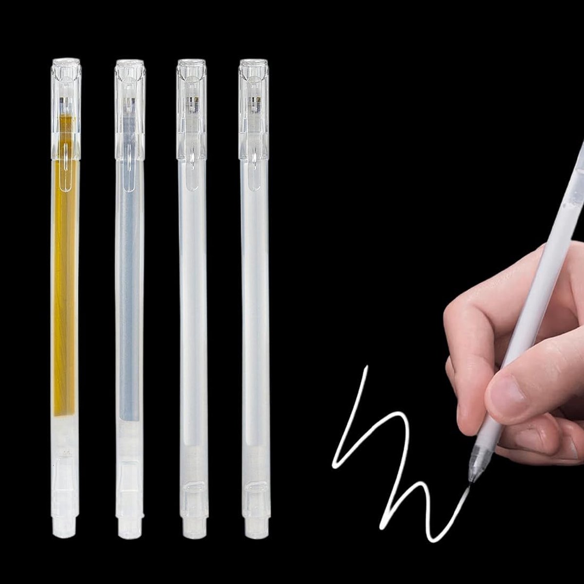 Gelpennen voor highlights 0,5 mm lijndikte goud zilver waterdicht witte pen gelpennen wit sneldrogende gelpen witte set voor tekeningen markeren schrijven