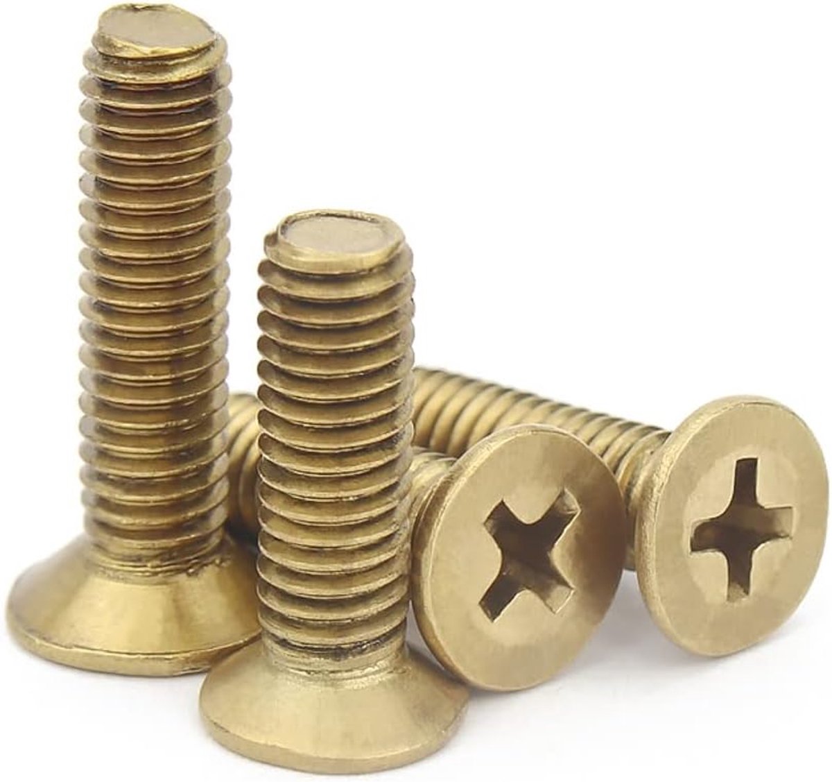 Kruis verzonken kop schroef platte kop schroef Messing schroeven, M8x60 mm,3 pcs