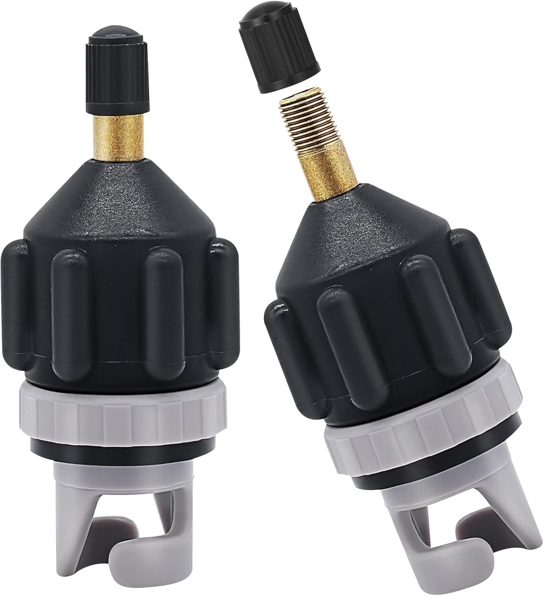 2 stuks SUP-pompadapter voor compressor, kajak, opblaasbaar, stand-up paddleboard, pompadapter, ventieladapter, motor, rubberboot, opblaasbare luchtpompadapterset (type 2)