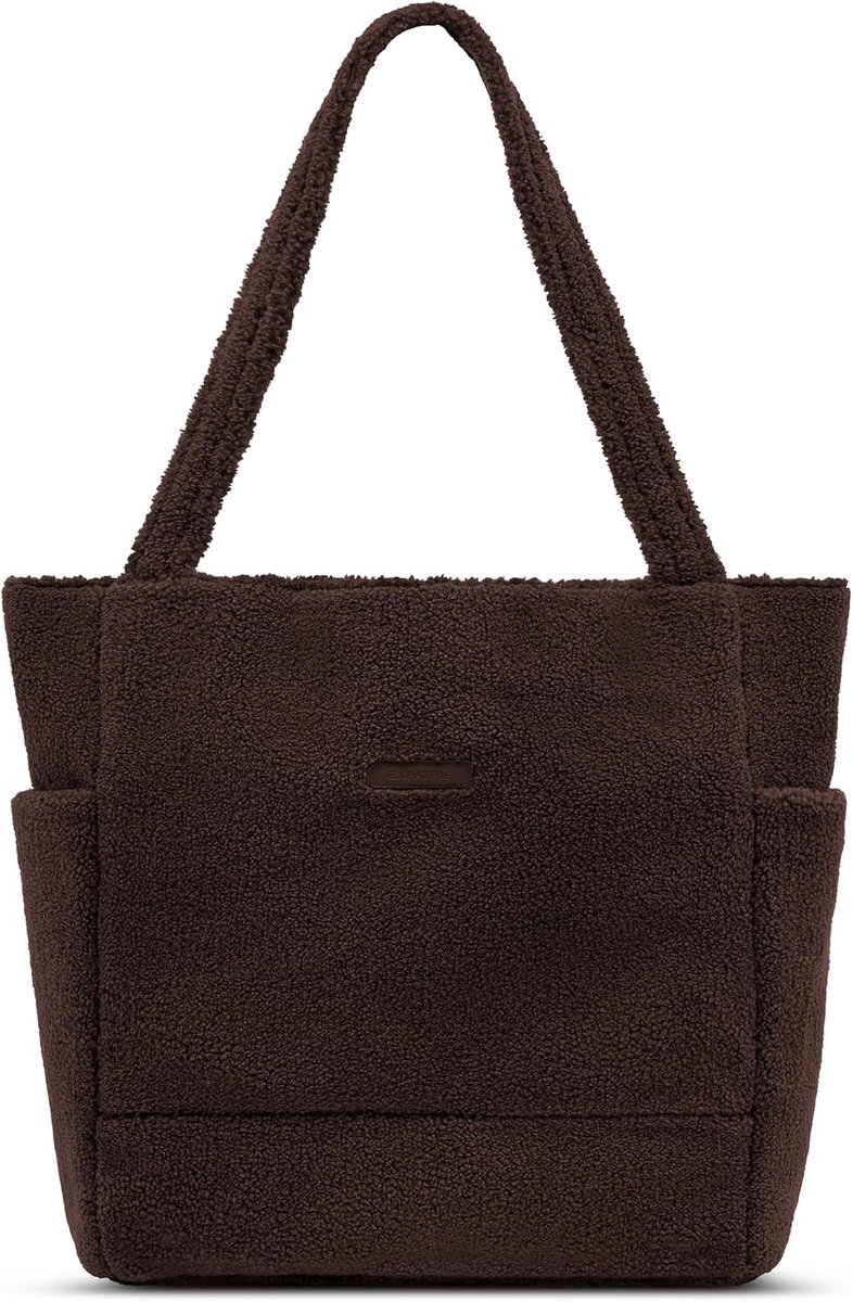 Shopper Bag Tilda Teddy Tote Bag voor dames, grote schoudertas met veel vakken, luiertas voor kinderwagen, ideaal voor universiteit, werk en winkelen