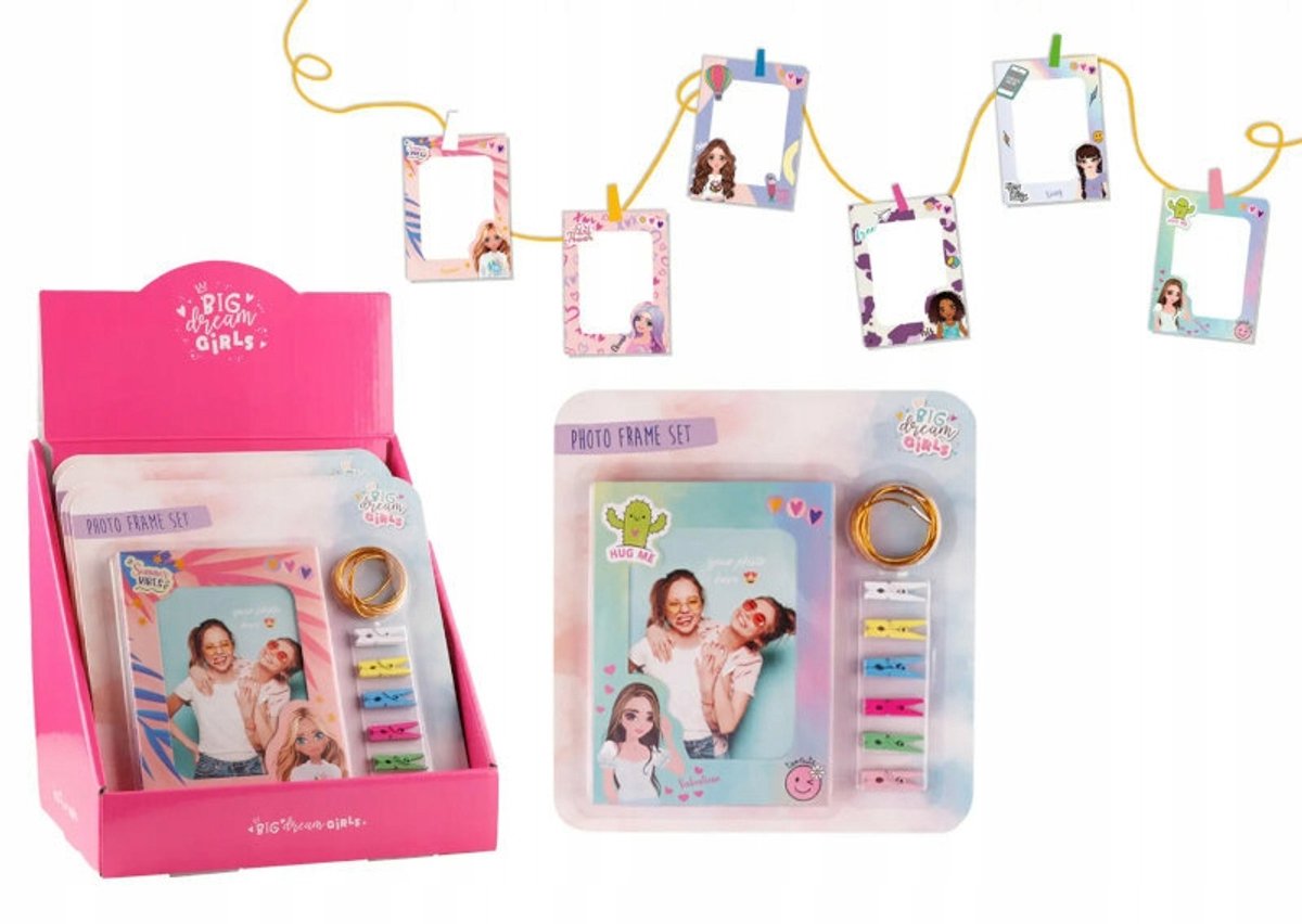 Decoratieve Papieren Fotolijstjes met Slinger en Knijpers voor Kinderkamer