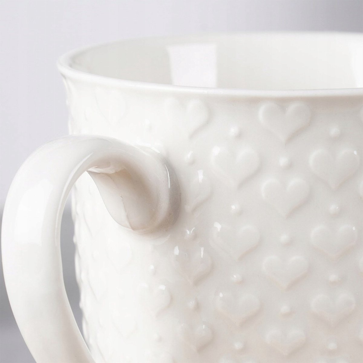 Grote Keramische Mok met Hartjes - 580 ml - Wit — cadeau in Wonen & Interieur - foto 6
