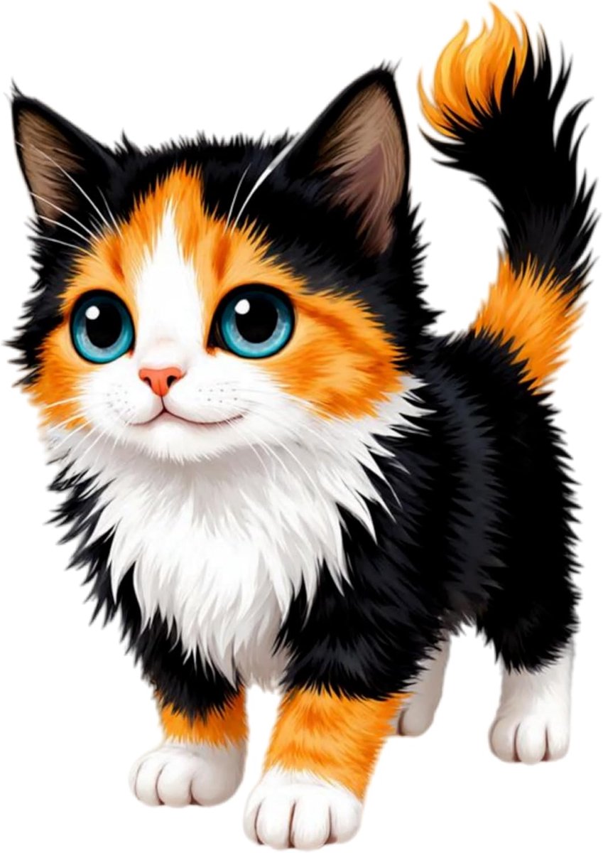 Calico Cat 5,5 inch autostickers - glanzende schattige kittenautostickers, duurzame bumperstickers en stickers voor voertuigen voor auto's, SUV's, motorfietsen, laptops, helmen en muren