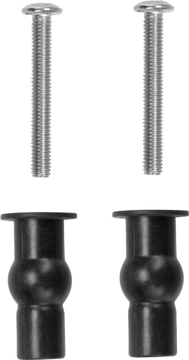 bevestigingsset - geschikt voor alle standaard wc-brillen - roestvrij staal en rubber/bevestigingssysteem/bevestigingsset/reserveonderdelen/accessoires / TEC365080