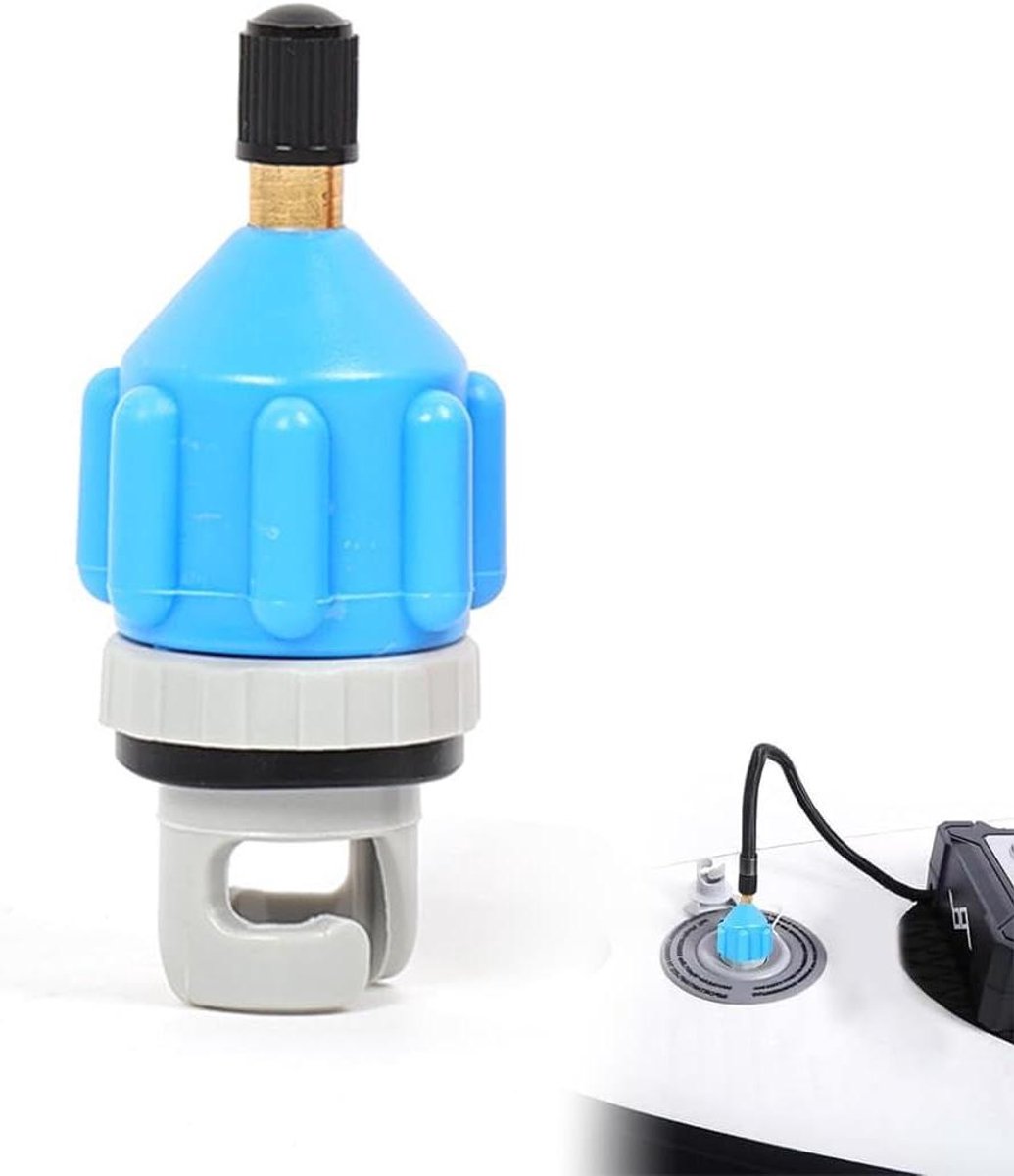 Kajak Adapter - Ventieladapter Opblaasboot - Wateravontuur Voorbereiden - Robuust Kunststof Ontwerp - 18.3 x 0.93 cm - Blauw