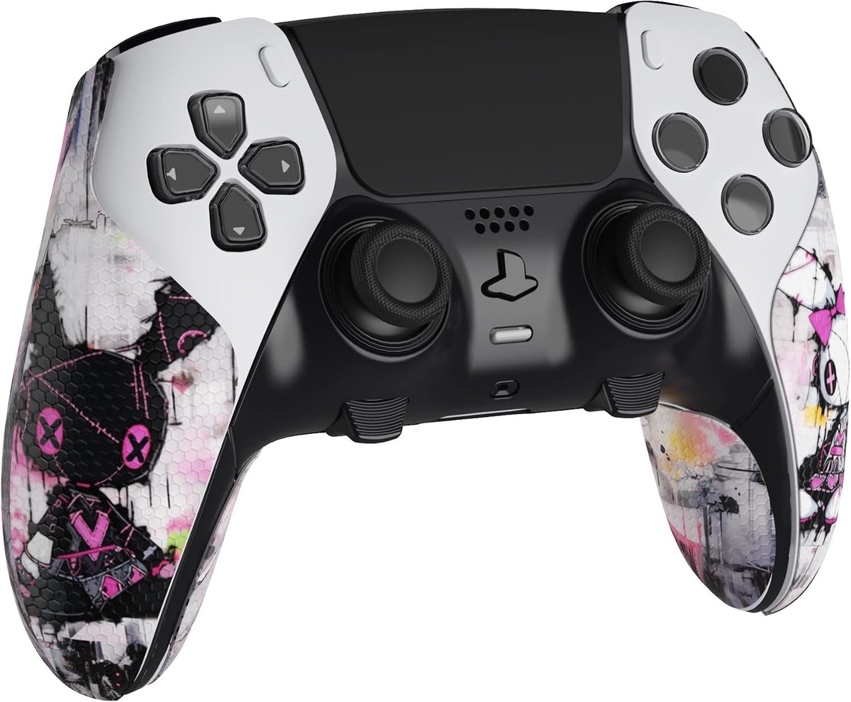 Anti-Skid Zweet-Absorberende Sticker Grip Controller voor ps5 Edge,Zachte PU Grips Beschermende voor ps5 Edge Controller-Lief Punky Konijntje
